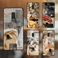 Samsung A8 Plus Phone Case, A8 Black Bezel Puppy Meme Cute
