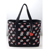 包順豐櫃 $200/1套2件 Agnes B 帆布袋  帆布 / 可放A4紙 / 有內袋 / 無拉鍊 / 可上肩Heart Black & Red Tote Bag Size: 寬44x高29.5x底