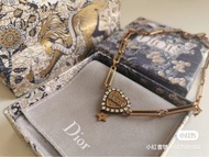 Dior 復古金屬愛心鑽chocker / 項鍊 （問問勿擾）