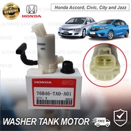 76846-TA0-A01 Washer Motor Pump Windshield Wiper Tank - Honda City 2014 2020 T9A GM6 GM7