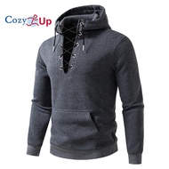 Drawstring Hoodies for Man Hooded Pullovers Streetwear Solid Color Casual Tracksuits Sudadera Hombre