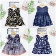 Dress Inara Bayi 0-6 Bulan / Dres Brukat Kondangan Baby Perempuan Baju Gaun Pesta Brokat Anak Premium New Born Kiosbalitafawa