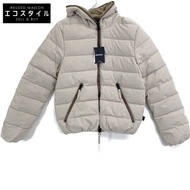 二手 Duvetica 2023 秋冬米色 DYONDUE 連帽羽絨外套（50 碼），採用LUNA SCURA Ventile 技術