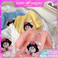 Ready Stock Kids Tshirts 100%cotton Cartoon Princess Tshirts Girl Tshirts Casual Sweat