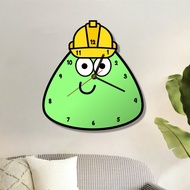 Motivational wall clock, character clock, unique cartoon children's clock, caricature clock