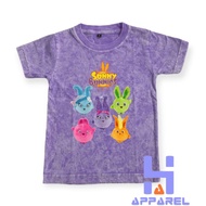 CHILDREN'S CLOTHES WASHED SUNNY BUNNIES CHILDREN'S T-SHIRTS
