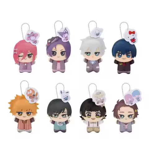 BLK Anime Plush Keychain Cute Isagi Yoichi Bag Pendant Kawaii Bachira Meguru Soft Stuff Accessories 