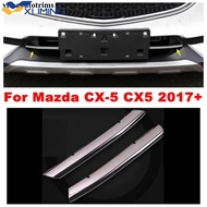 Xuming ชุดตกแต่งตะแกรงกันชนหน้าสำหรับ Mazda,ชุดแต่งขอบสำหรับ Mazda CX-5 CX5 2017-2021โครเมียม ABS ภายนอก2ชิ้น