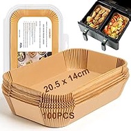 HONYAO Air Fryer Paper Liners Disposable, 8.1''x5.5'' Rectangular Parchment Inserts exclusive for Ni