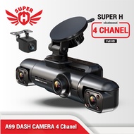 4 Chanel กล้องติดรถยนต์ 4 กล้อง รูปทรงเท่ไม่ซ้ำใคร รุ่น A99 DASH CAMERA 4 Chanel คมชัด Full HD ทุกก