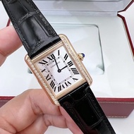 Cartier Cartier Cartier Tank W5200024Quartz Women's Watch Behind Diamonds