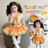 2026 Summer Girls Fashion JK Suit Suit Heavy Industry Embroidery Carrot Bunny Bunny Girl Baby Fashio
