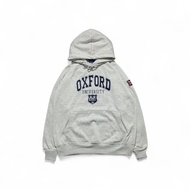 UNIVERSITY EMBROIDERY GRAY OXFORD HOODIE HOODIE HOODIE MAN HOODIE LELAKI