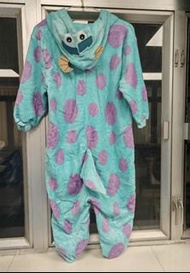 正版 原價$379 未剪吊牌 全新 disney 迪士尼 怪獸大學 毛毛 男童連身褲  兒童連身褲 睡衣 家居服 約合10，11，13，13，14歲