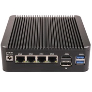 4K Output Firewall Micro Appliance, 4 Port i226-V 2.5G LAN Fanless Mini PC Celeron N100, 8GB DDR4 12
