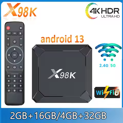 X98K Smart TV Box With Android 13 Rockchip RK3528 2.4G&5G Dual WiFi Set Top Box Streaming Media Play