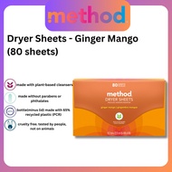 method Dryer Sheet - Ginger Mango 80 pieces