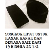 songkok lipat dewasa dan kanak kanak