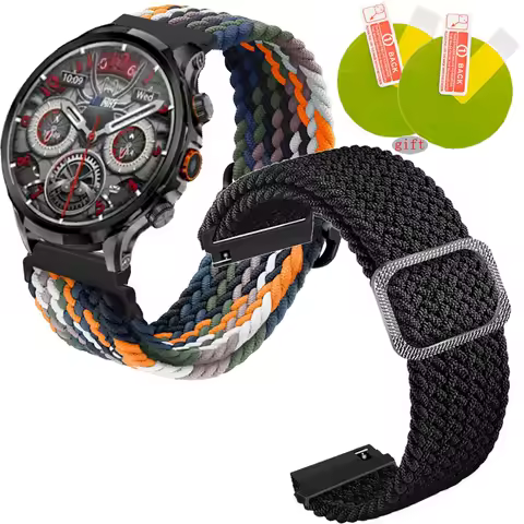 Elastic Braided Straps For Lokmat Appllp 8 Pro Watch Band Nylon Adjustable Bracelet Accessories With