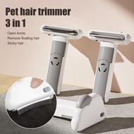 หวีแปรงเข็มด้ามจับแบบเปลี่ยนได้แปรงขนสัตว์สำหรับตัดแต่งขนสัตว์เลี้ยงแบบ3-In-1หวีแปรงขนสัตว์เลี้ยงสำห