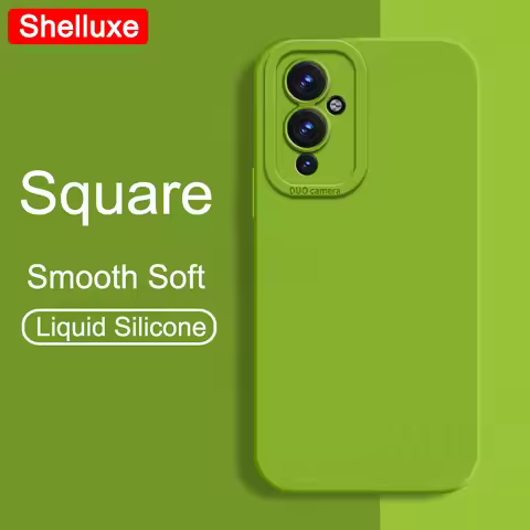 For OnePlus9 Case Shelluxe Square Liquid Silicone Soft Cover For OnePlus 9 9R 9Pro One Plus 10 Pro 1