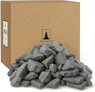 Sauna Stones - Authentic Diabase Sauna Heater Rocks - 2-4 Inches (5-10 cm), 45 Pounds (20 kg)