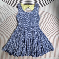 Forwarding A Blue Floral Dress 36-29.5-F Length 35