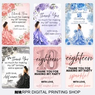 Debut 18th Birthday Souvenir Sticker | Gift Tag