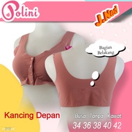 J315 Polini Front Button Bra Foam No Wire (Removable Foam) Size 34-42 Cup B