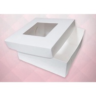 9x9x4 cake box white with window (5pcs)