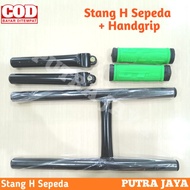 Stang H sepeda / Setang Jepit Sepeda Drag Bonus Hand Grip / Stir Setir Sepedah bmx 16 18 20 High Quality