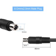 GINTOOYUN DC8020 to DC5521 Extension Cable 14awg DC8.0mm x 2.0mm Male Connector to Dual DC 5.5mmx2.1
