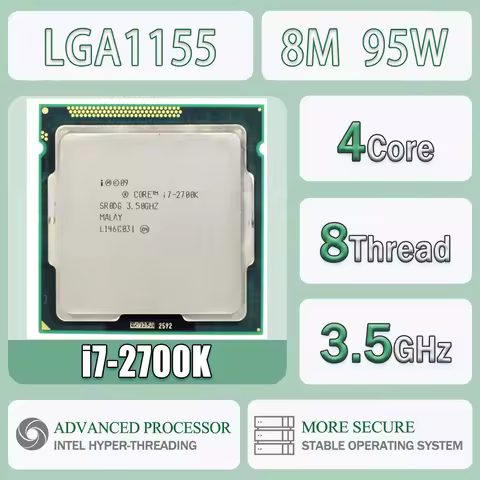 Intel Core I7-2700K 3.5GHz 4 Cores 8 Threads 8M 95W I7 2700K Computer CPU Processor Server Package L