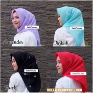Bella Flowery Hijab / Bella Flower / Polycotton Quadrangle / Polycotton Hijab / Jasmine Square | Jil