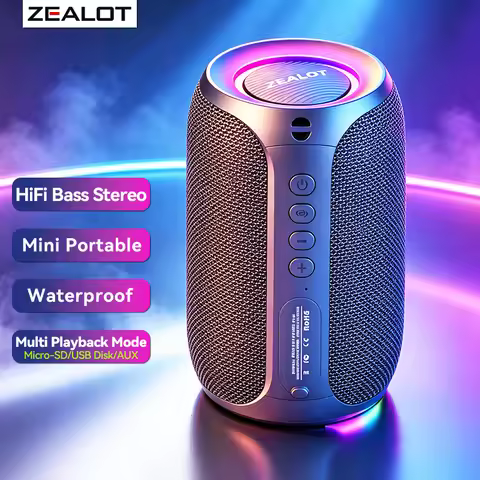 ZEALOT S32 Pro Bluetooth Speaker Wireless Subwoofer TWS Portable Bass Stereo Support USB Micro SD Ca
