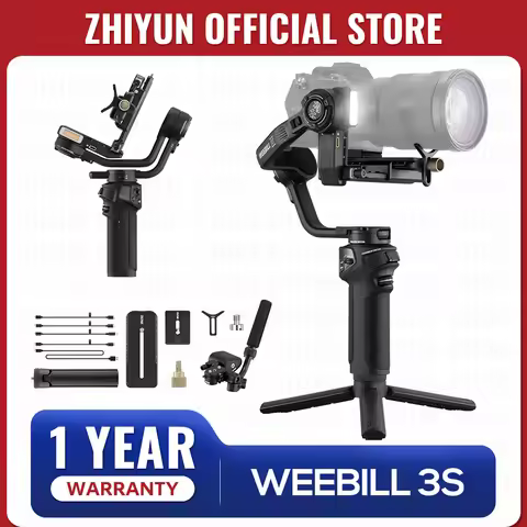 ZHIYUN Official Weebill 3S Camera Gimbal Stabilizer 3-Axis Handheld for DSLR Mirrorless Cameras for 