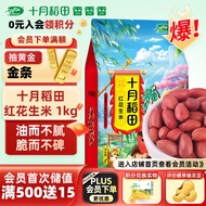 十月稻田 花生米 1kg (中粒 红皮 生花生米 东北 五谷 杂粮 粗粮 真空装)