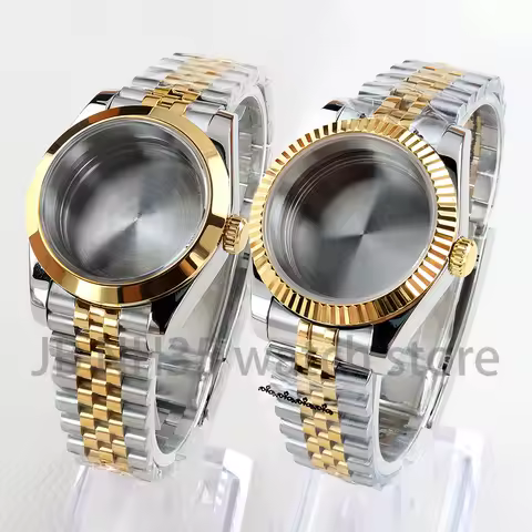 Gold Silver 36/39mm NH35 Watch Case For Seiko DATEJUST NH35 NH36 Movement Sapphire Waterproof Stainl