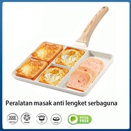 Non-Stick Egg Pan 4 Holes/ Eggpan Carote/ Egg Pan Marble Carote/ Frypan Multi Function