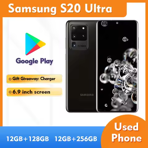 Samsung Galaxy S20 Ultra 5G RAM 12GB ROM 128GB/256GB SmartPhone 6.9inch 108MPCamera Good Condition U
