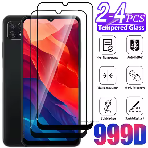 2/4Pcs Tempered Glass For Samsung Galaxy A02 A12 A22 A32 A42 A52 4G A72 Screen Protector Glass Film 