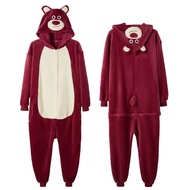 MERAH RED LOTSO COSTUME ONESIE KIGURUMI PAJAMA COSPLAY SLEEPWEAR FOR KIDS AND ADULTS SH gg COSPLAY C
