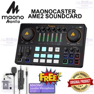 Maono AME2 Professional Mixer Sound System Portable ALL-IN-ONE Podcast Sound Card,  Maonocaster Stud