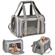 Large cat carrier, dog carrier, pet carrier for cats, dogs, puppies up to 25 lbs, big dog carrier so