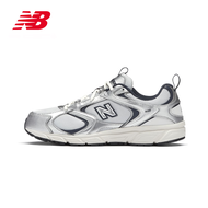 NEW BALANCE NB官方男鞋女鞋408系列舒适百搭网面透气清爽休闲运动鞋老爹鞋 灰白/银色 ML408N 37.5(脚长23cm)