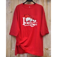 MERAH CHERON - Red and White T-shirts for Indonesian Independence Day, HR7, Oversize Slit, Distro fo