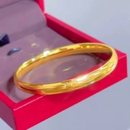 cod 24K Gold Womens Lotus Bracelet | AU999 Pure Gold enamel - painted petals diamond accents elegant