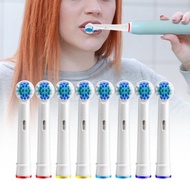 8pcs Replacement Toothbrush Heads Brush Heads Oral b Compatible Neutral Electric Toothbrush Head DuPont Bristles Electric Toothbrush Heads
