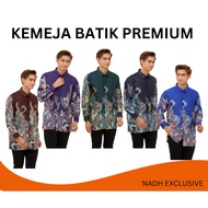 Kemeja Batik PREMIUM Lelaki LENGAN PANJANG SATIN / BAJU BATIK S - 6XL