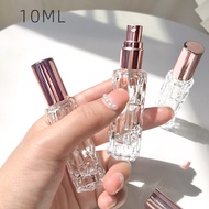 10ml Rose Gold Glass Portable Refillable Perfume Bottle Cosmetic Container Empty Spray Atomizer Trav